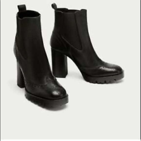 Zara Chelsea leather booties - Picture 4 of 6